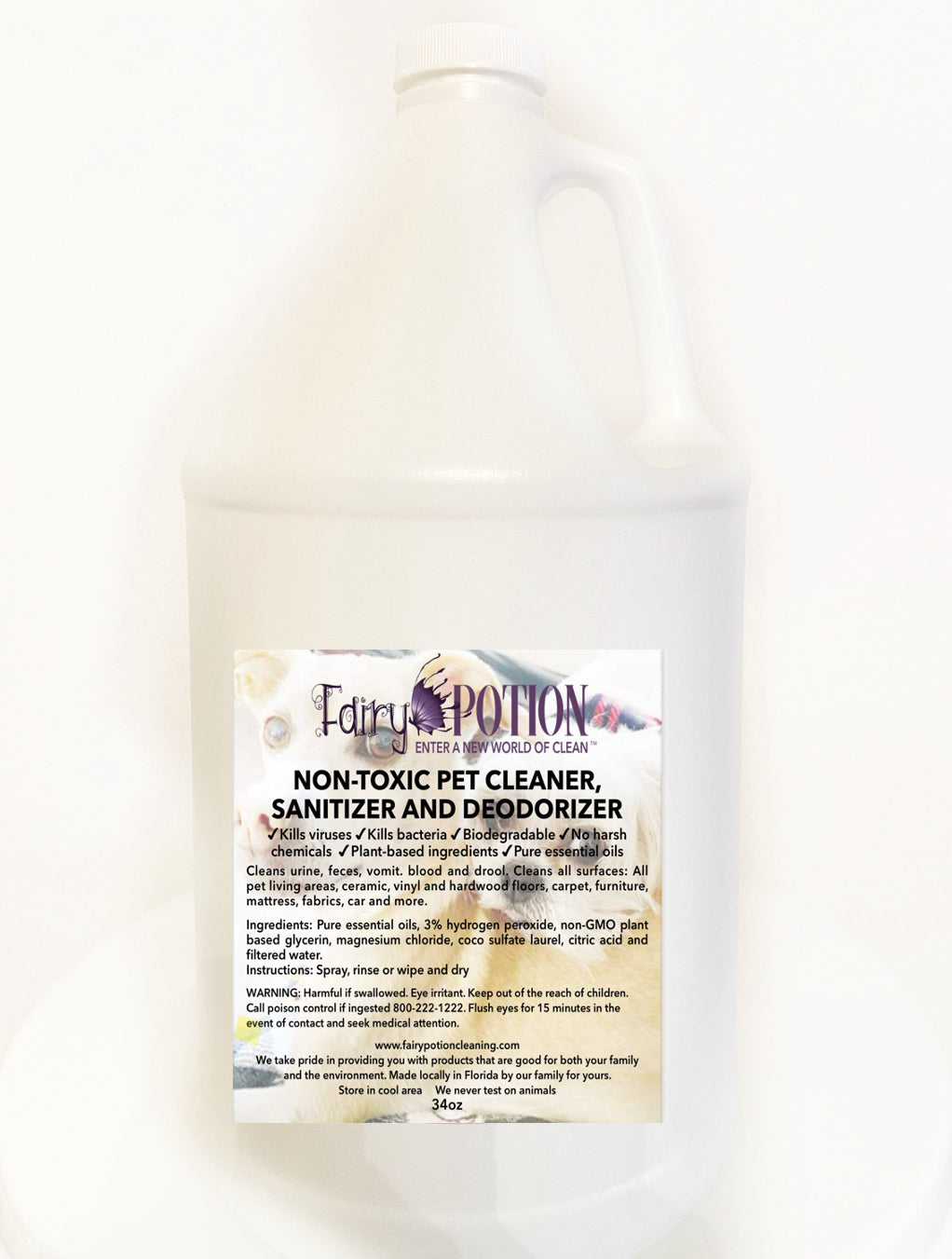 Non-toxic Pet Cleaner Sanitizer and Deodorizer