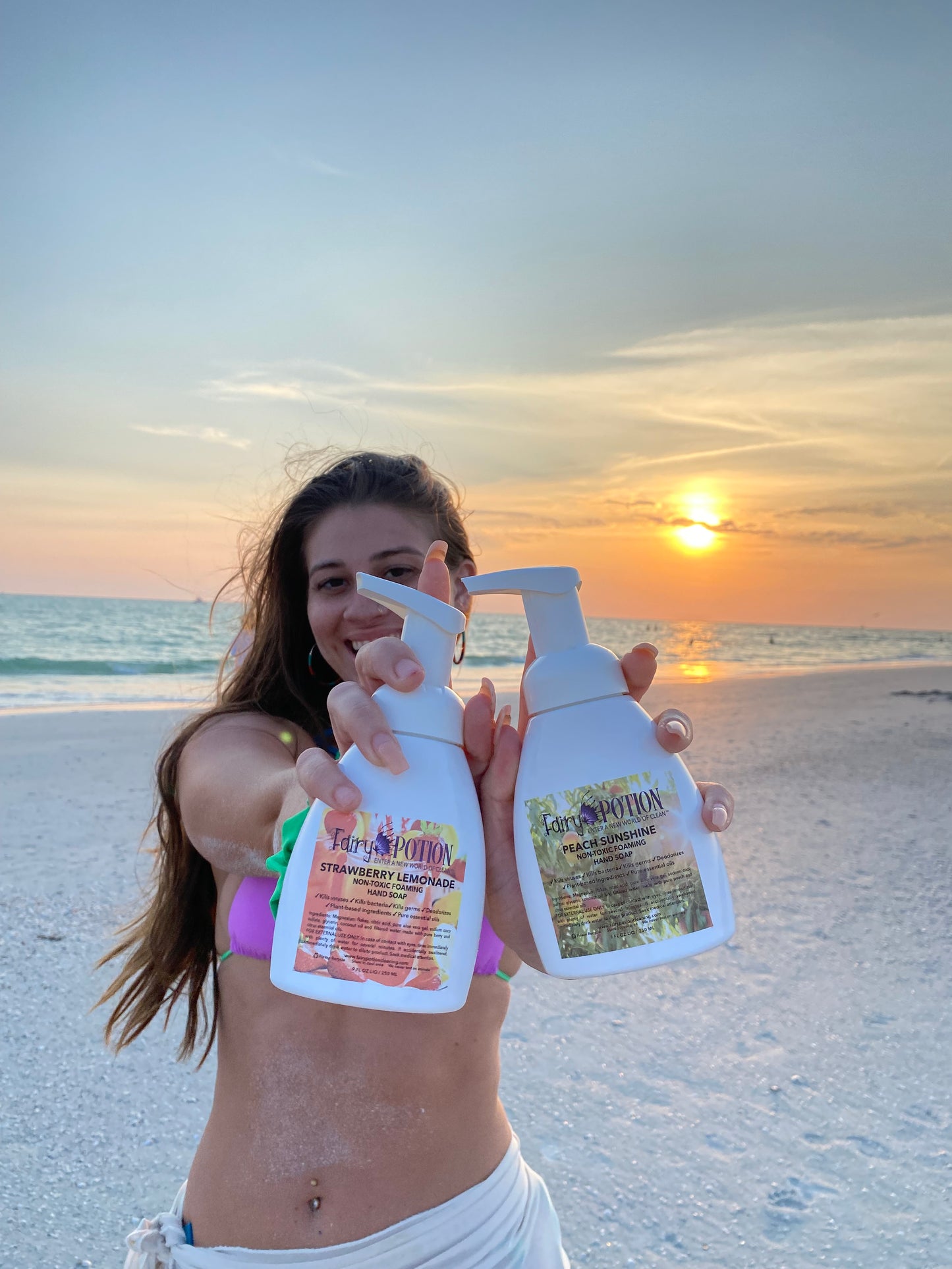 Non-toxic Peach Sunshine foaming soap