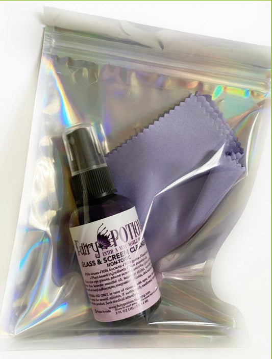 Non-Toxic 2 ounce Sanitizing Eye Wear and Phone Screen Cleaner with Microfiber Cloth