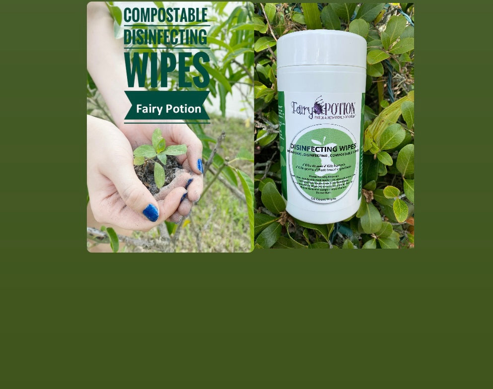 Non-toxic Compostable Disinfecting Wipes
