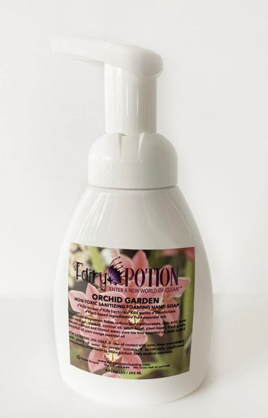 Non-toxic Orchid Garden foaming soap